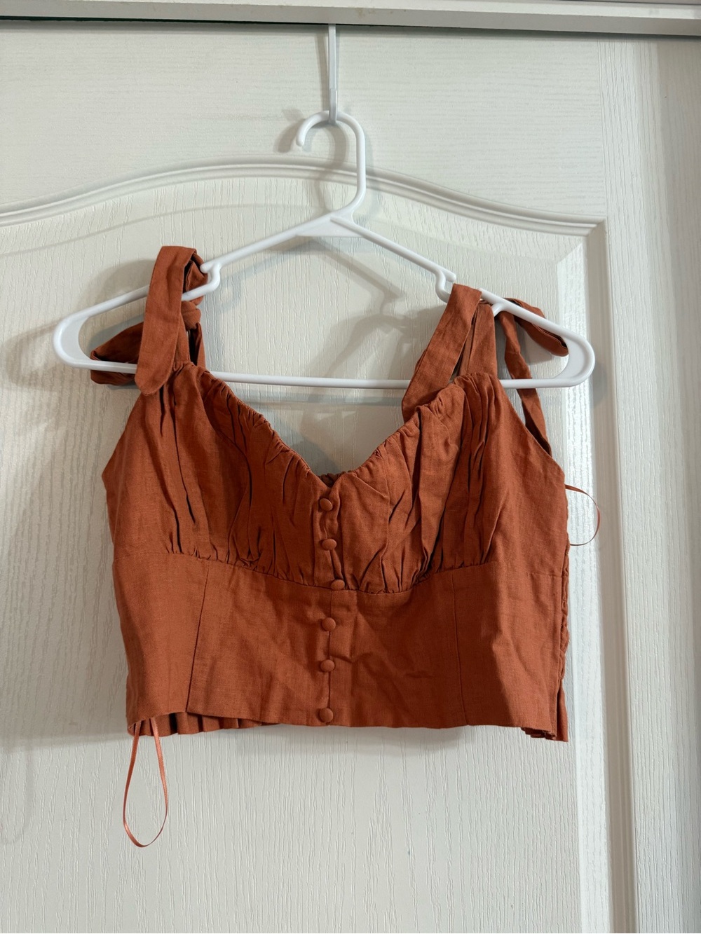 Altar’d State Women’s Bustier Burnt Orange Crop Tank Top NWT L. MY-32